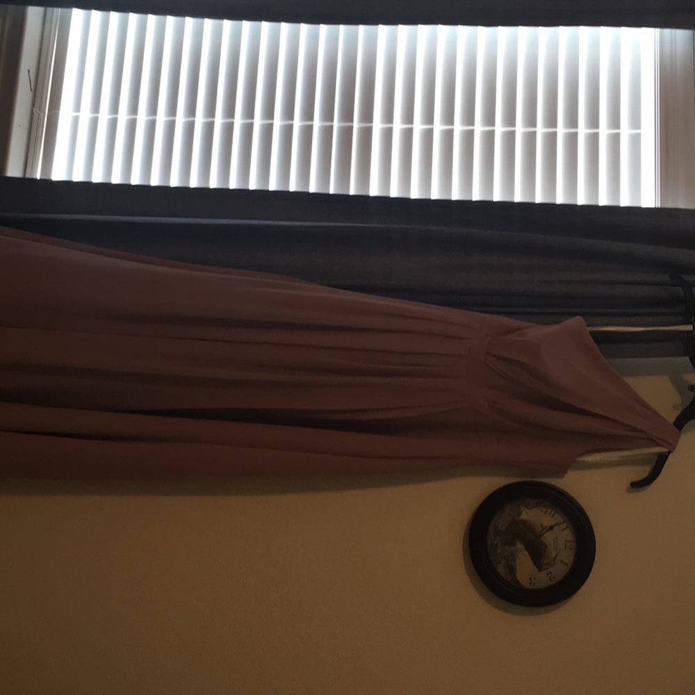 David’s Bridal Long One-Shoulder Crinkle Chiffon
